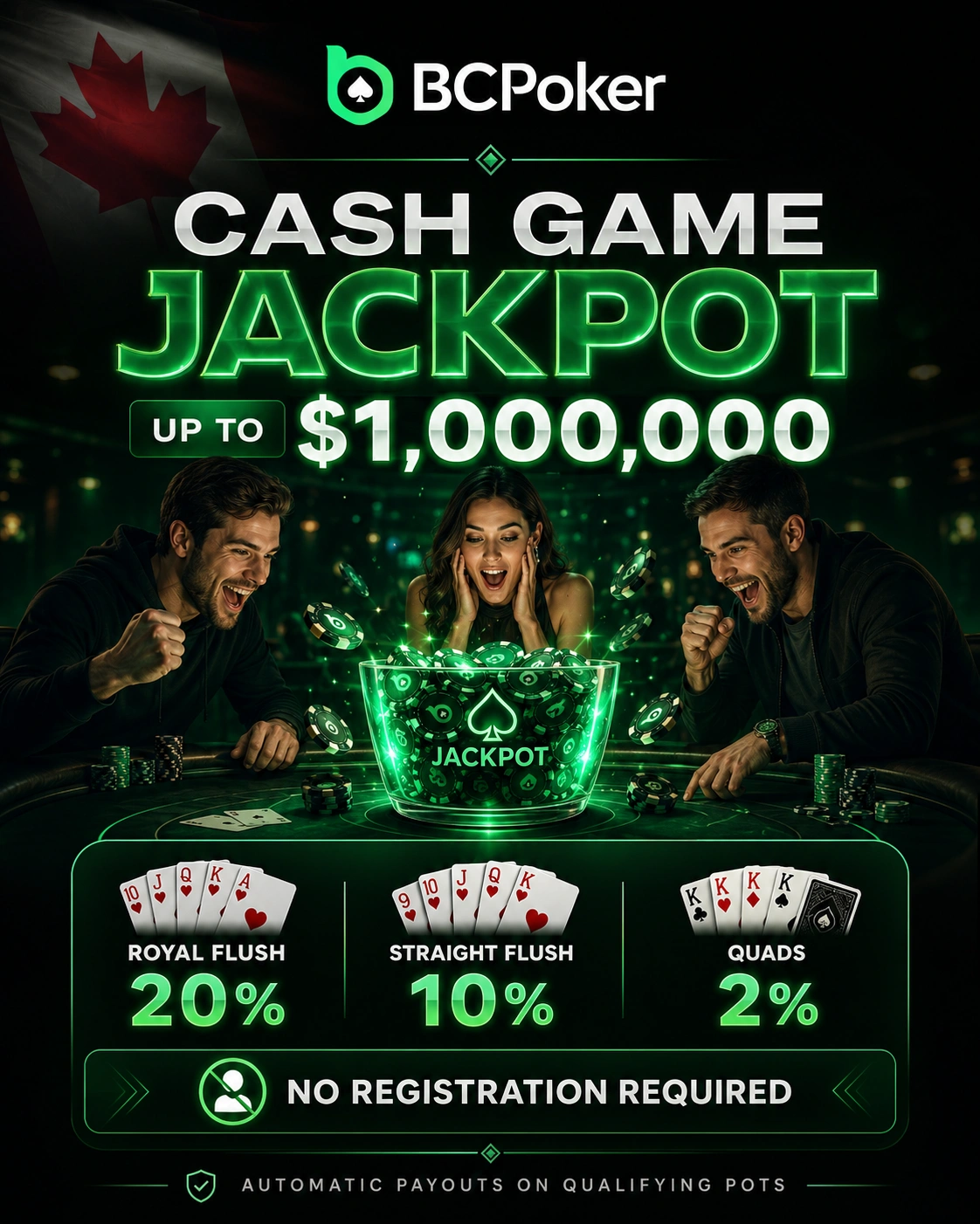 Online poker cash game table